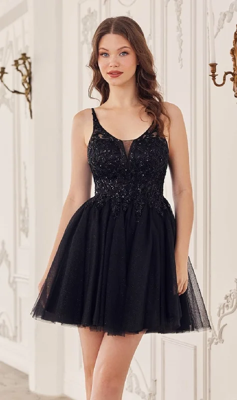 Ladivine Short Party Dress cy022 Tunics Formal black