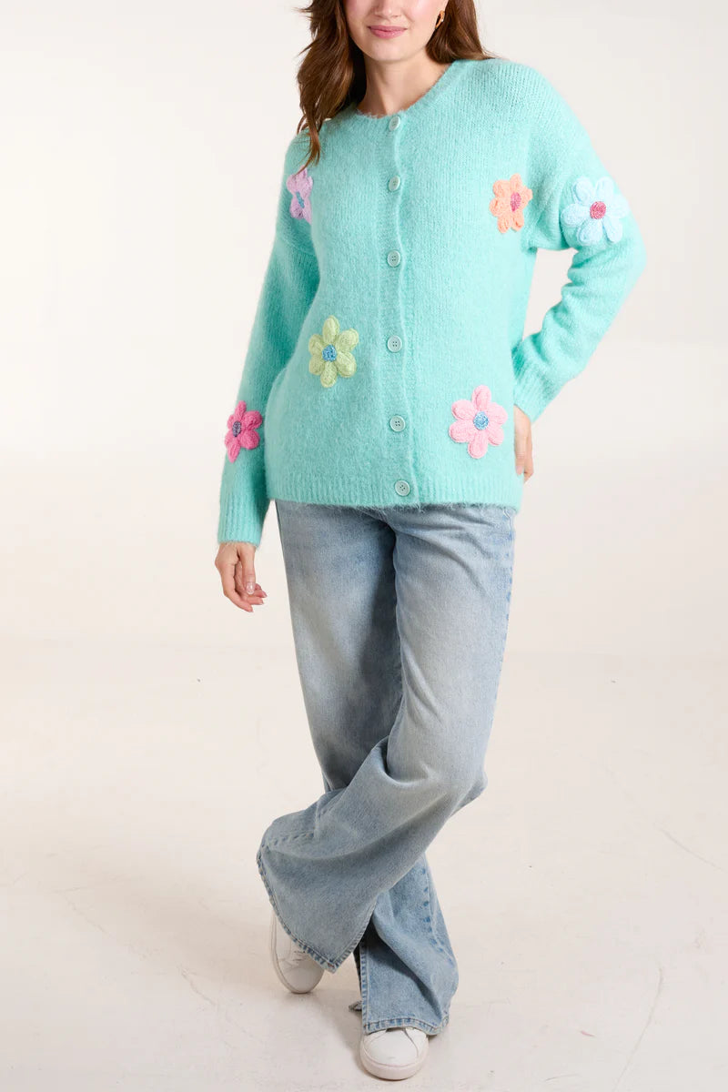 Nova Flower Cardigan Elasticated Padded Insulated