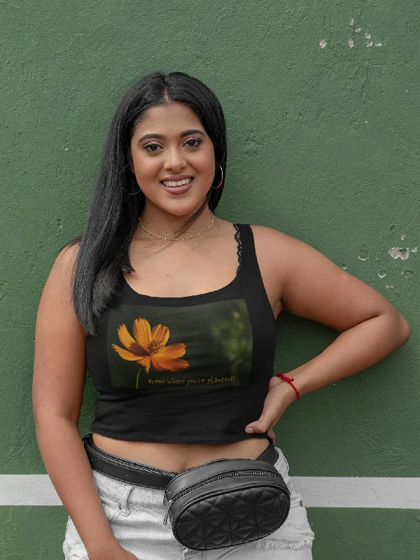 Bloom Crop Tank For Women vibrant tank top