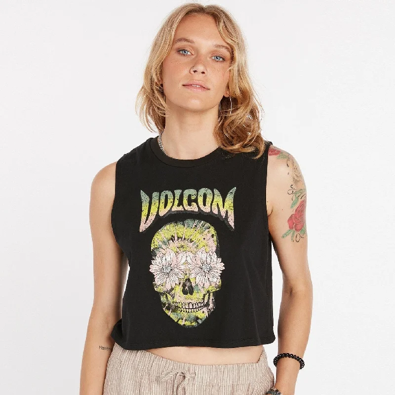 Volcom Stone Hour Women's Crop Tank crew neck tank