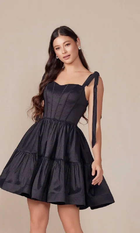Nox Anabel Short Party Dress t869 Boatneck Modish Everyday