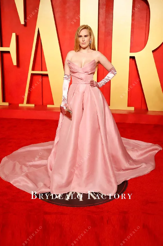 Rumer Willis Pink Strapless 2024 Oscars After Party Dress Tunics Hiking breathable