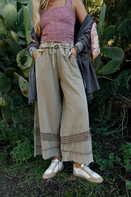 Just Breathe Wide Leg Pants - Mocha Soft Cotton Pants