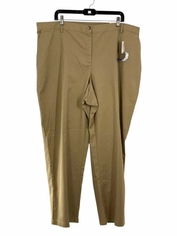 Lands End Size 22W Beige Pants Cozy Fitted Pants