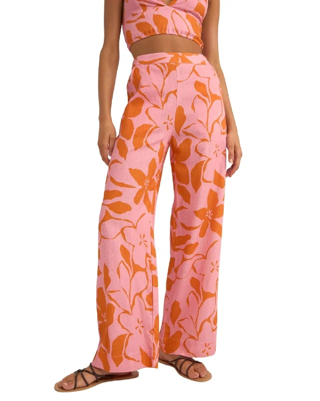 Womens Bora Bora Wide Leg Pant Lightweight Linen Pants