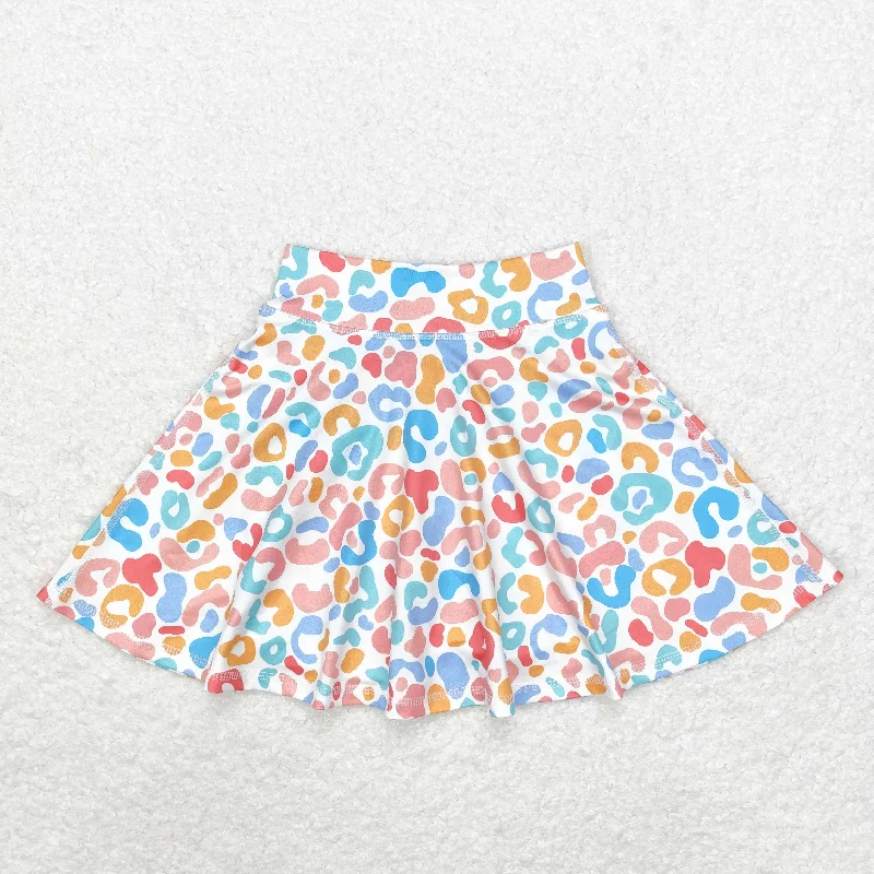 GLK0026 Color leopard print skirt high quality wholesale cashmere skirt soft