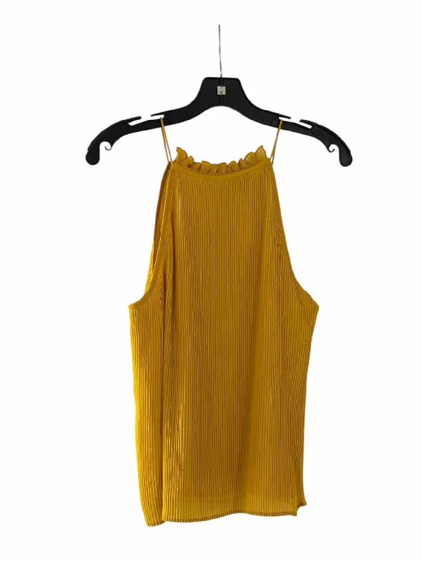 Mango Size S Yellow Pleated Tank Top lounge tank top