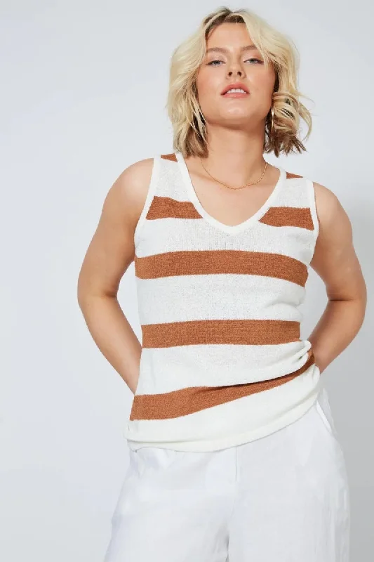 Isle Of Mine - Pala Tank - Cinnamon workout tank top