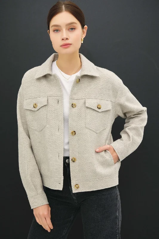 Denver Nights Cropped Structured Jacket Tailored Jacket Straight Jacket A-Line Jacket Denver Nights Cropped Structured Jacket Tailored Jacket Straight Jacket A-Line Jacket