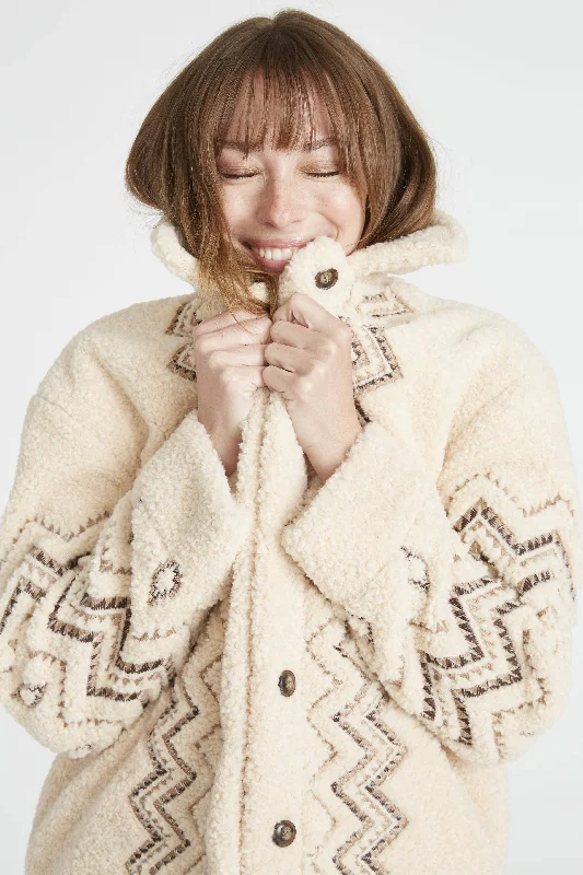 Sheeba Long Jacket Hooded Jacket Caped Jacket Shawl Collar Jacket
