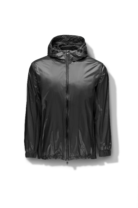 Stratus Men's Tailored Packable Rain Jacket Welt Pockets Slit Pockets Flap Pockets