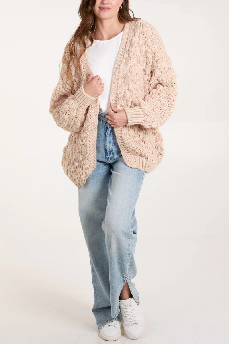 Nova Oversized Cardigan Jersey Fabric Tulle Fabric Batik Fabric
