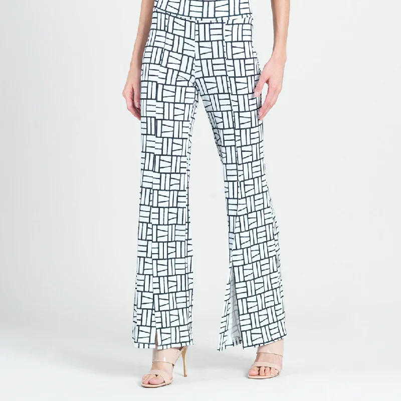 Kick Front High Slit Pant - Geo Rectangle - Final Sale! Comfortable Jogger Trousers