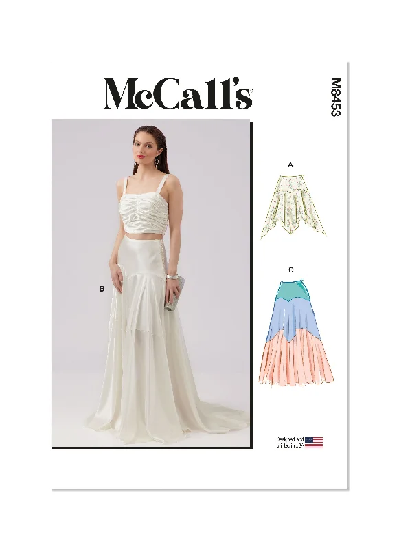 McCall's Pattern M8453 Misses' Skirt/Pants Chic Capri Pants