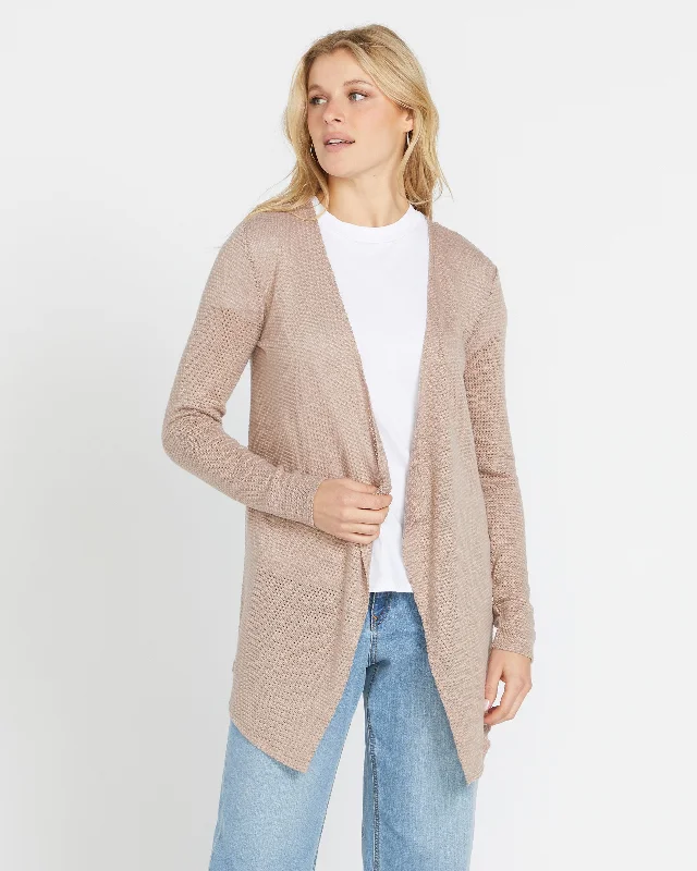 Go Go Wrap Cardigan - Stone Layered Multi-layer Single Layer