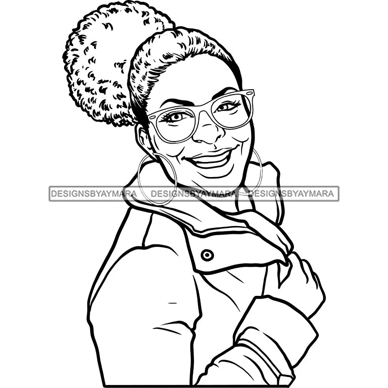 Smiling Old Woman Wearing Winter Coat Jacket Glasses Earrings Jewelry Hair Bun Seniors Grandma Older Lady Classy Mature Elderly Black Girl Magic Melanin Nubian African American Lady SVG JPG PNG Vector Clipart Cricut Silhouette Cut Cutting Black And White Anorak Shell Jacket Lightweight Jacket Smiling Old Woman Wearing Winter Coat Jacket Glasses Earrings Jewelry Hair Bun Seniors Grandma Older Lady Classy Mature Elderly Black Girl Magic Melanin Nubian African American Lady SVG JPG PNG Vector Clipart Cricut Silhouette Cut Cutting Black And White Anorak Shell Jacket Lightweight Jacket