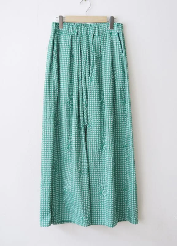 gingham baggy pants Formal Slim Pants