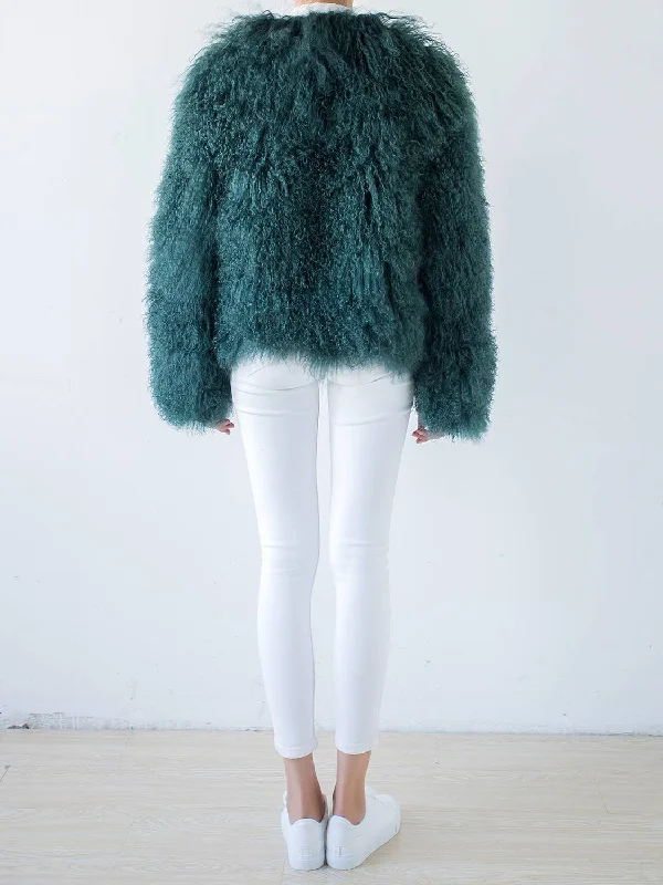 Shearling Jacket Jade Green Lace Jacket Ribbed Jacket Sequined Jacket
