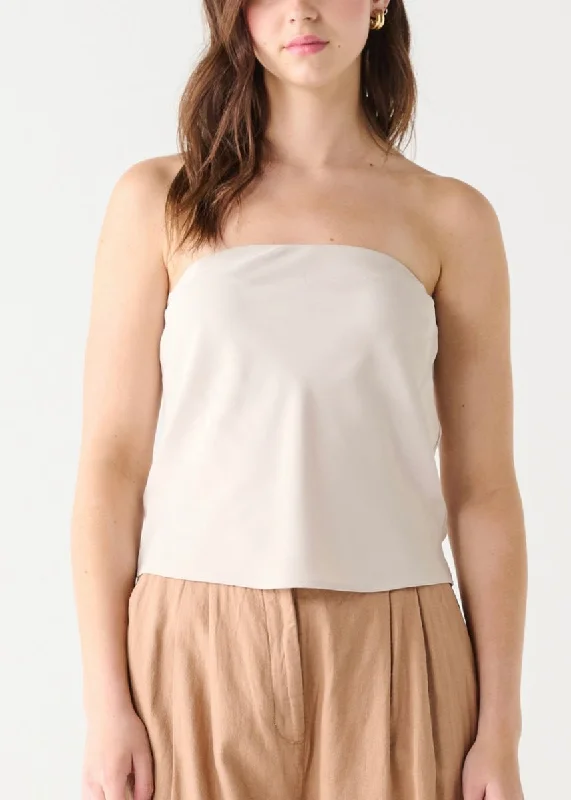Strapless Satin Tank black tank top