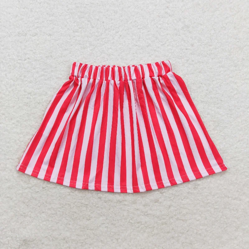 GLK0029 Pink striped skirt high quality cotton skirt soft