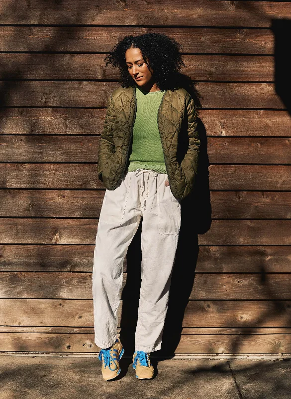 the ventura chore pant in ivory Modern Bootcut Pants