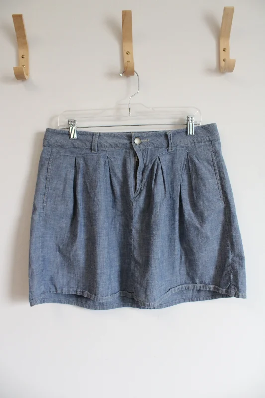 Gap Blue Chambray Denim Mini Skirt | 6/28 (M) high waist skirt