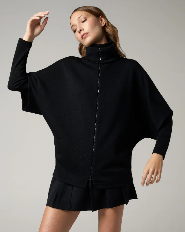 Oversized Zip Cardigan Crew Neck V-Neck Turtle Neck