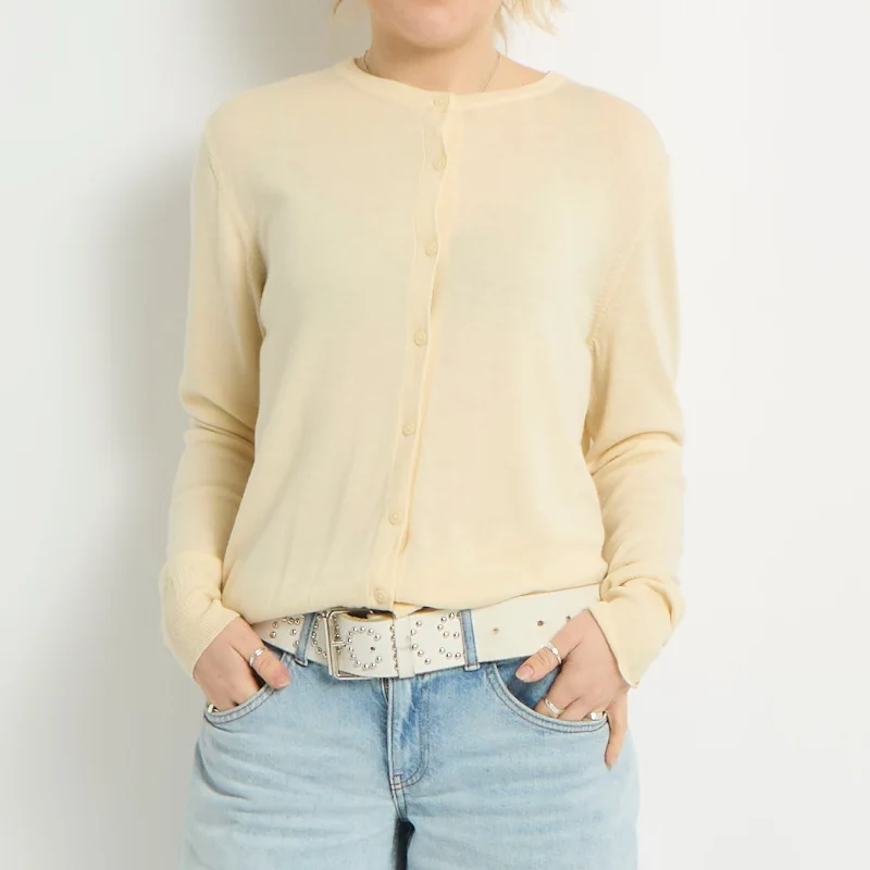 Fine Knit Cardigan - UK 14 Transparent Opaque Sheer
