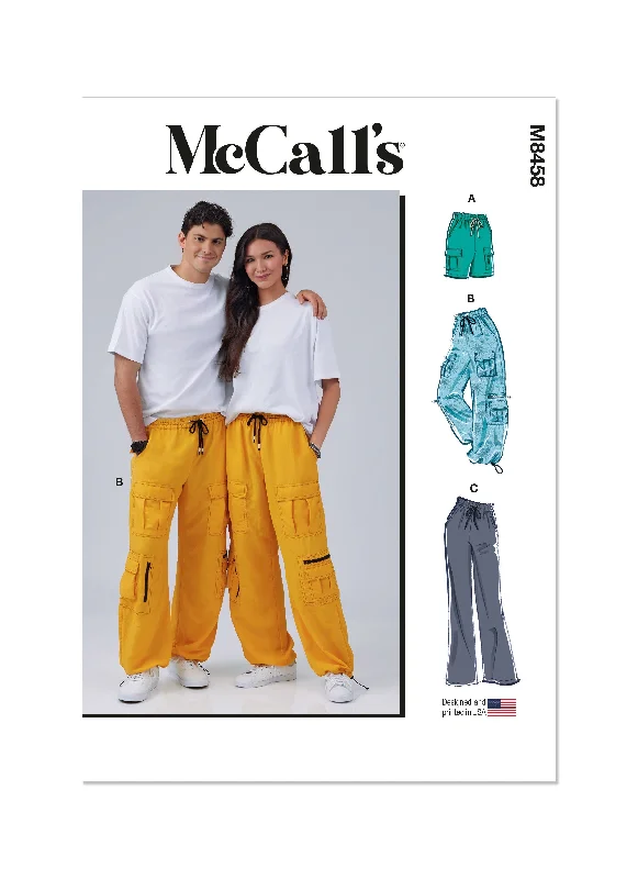 McCall's Pattern M8458 Unisex Skirt/Pants Chic Faux Leather Pants