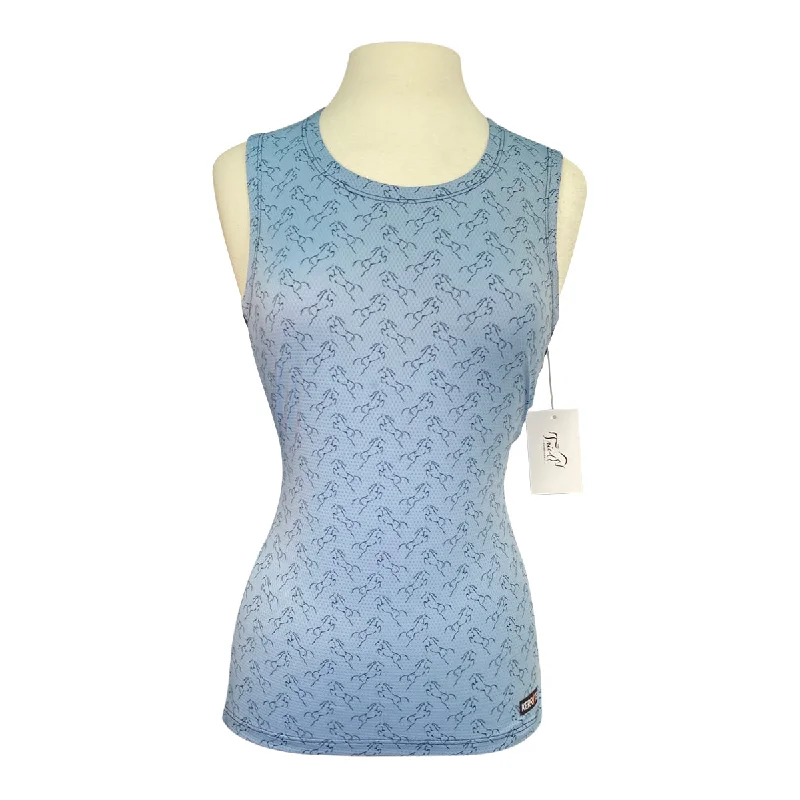 Kerrits Airflow Tank in Blue/Navy Horses - Women's Medium tie dye tank