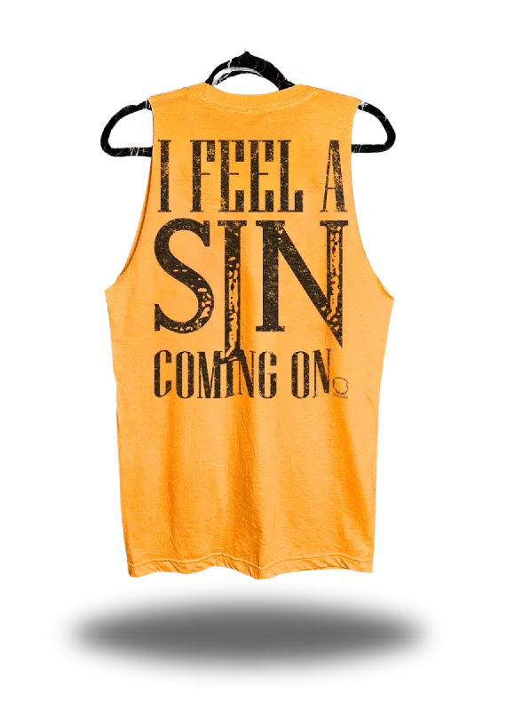 COMING ON TANK TOP*YELLOW* layering tank top