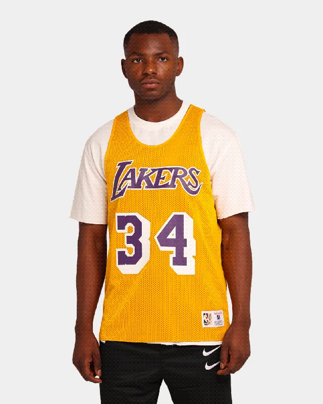 Mitchell & Ness Los Angeles Lakers Shaquille O'Neal REV Mesh #96 Tank Purple gym tank top