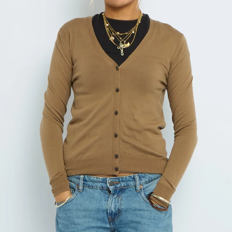Fine Knit Cardigan - UK 8 Tailored Straight A-Line