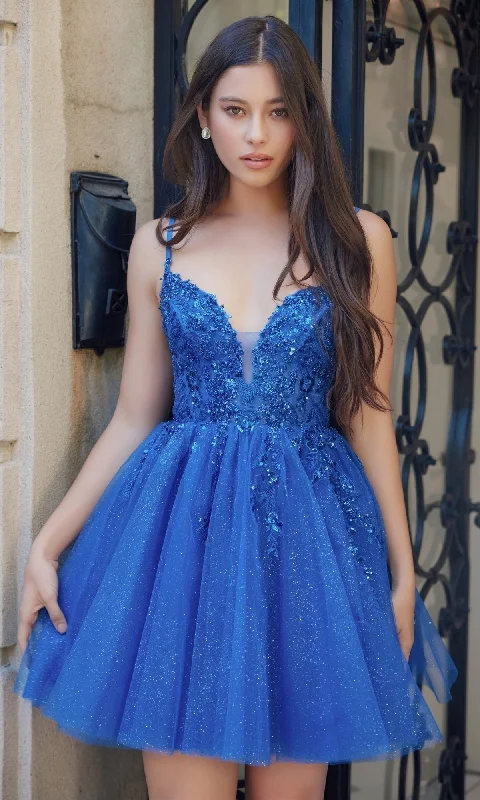 Nox Anabel Short Party Dress e902 Cowl Neckline Elegant