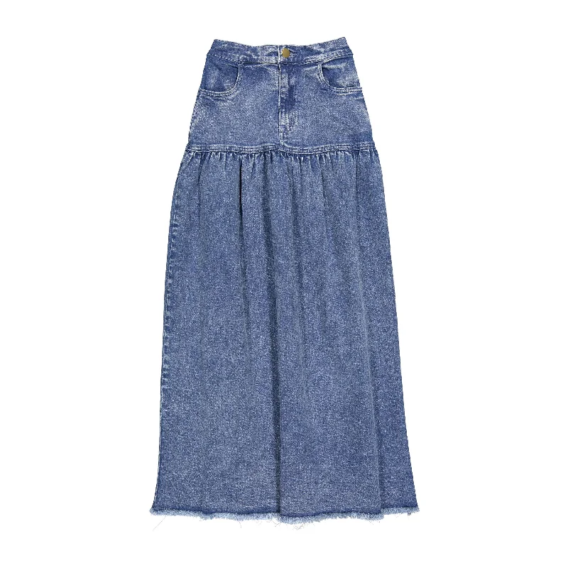 FYI Blue Denim Drop Waiste Skirt denim skirt fashionable