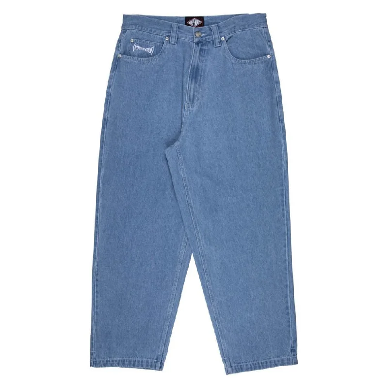 Independent Pant 215 Span - Light Blue Stonewash Comfy Zip-Up Pants