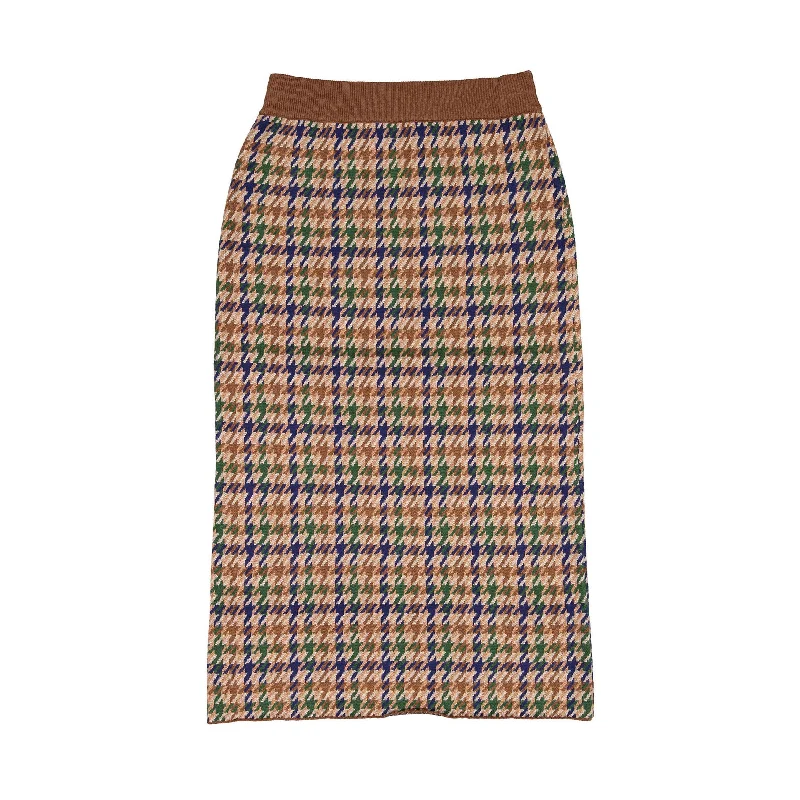 Tiny Cottons Multicolor Houndstooth Womens Skirt leather skirt sleek