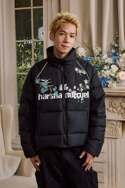 Vintage Floral Embroidered Puffer Jacket Insulated Jacket Fitted Jacket Loose Jacket Vintage Floral Embroidered Puffer Jacket Insulated Jacket Fitted Jacket Loose Jacket