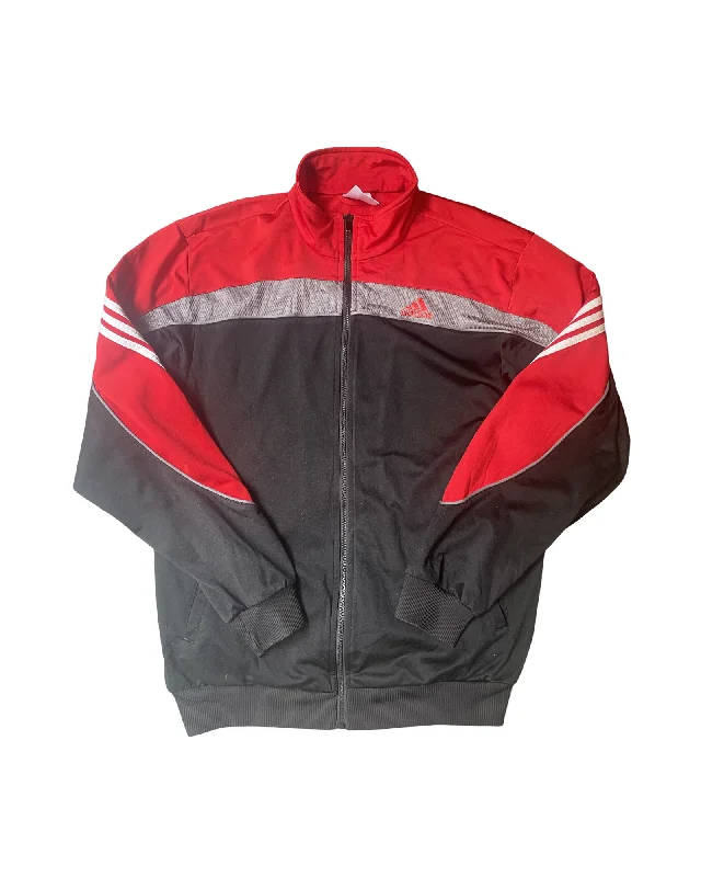 Vintage Adidas Track Jacket Size L A-Line Jacket Boat Neck Shawl Collar