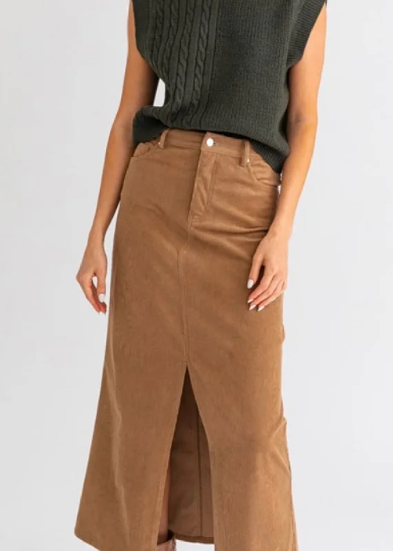 Layla Corduroy Skirt linen skirt natural