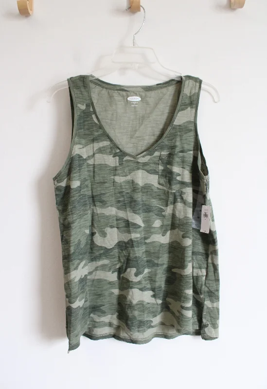 NEW Old Navy Green Camo Tank Top | M rhinestone tank top