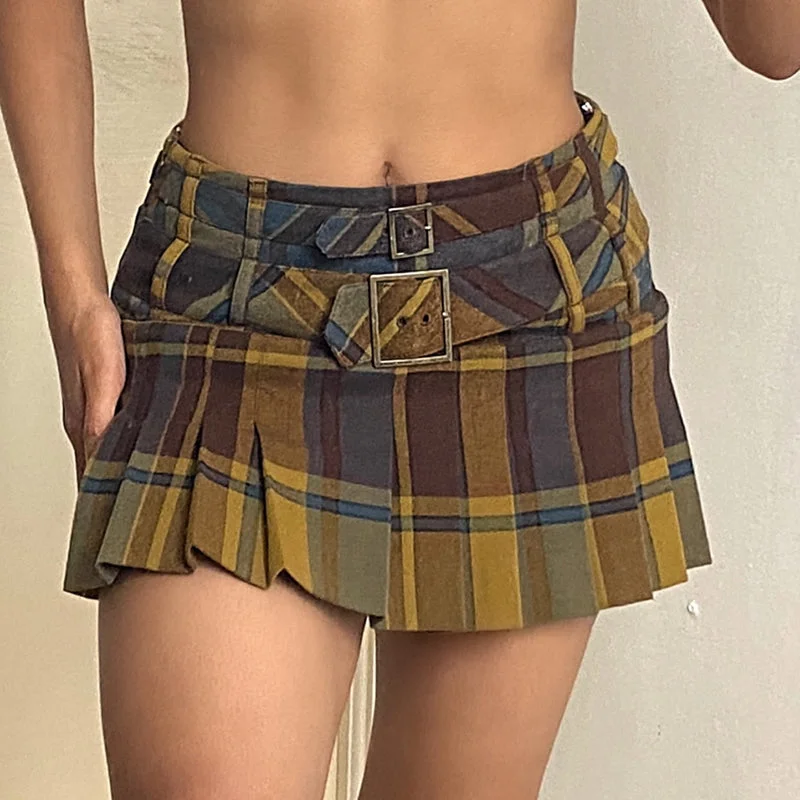 Plaid Skirt leather skirt modern