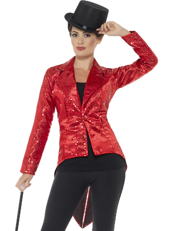 Glamorous Red Sequin Tailcoat Jacket for Ladies Print Jacket Jacquard Jacket Patchwork Jacket Glamorous Red Sequin Tailcoat Jacket for Ladies Print Jacket Jacquard Jacket Patchwork Jacket
