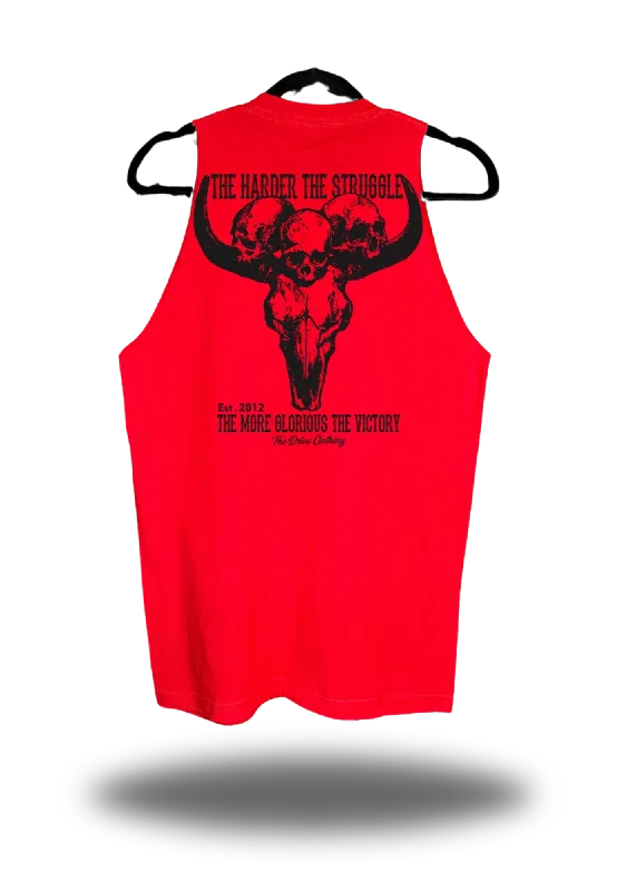 THE HARDER TANK TOP*RED* stylish tank top