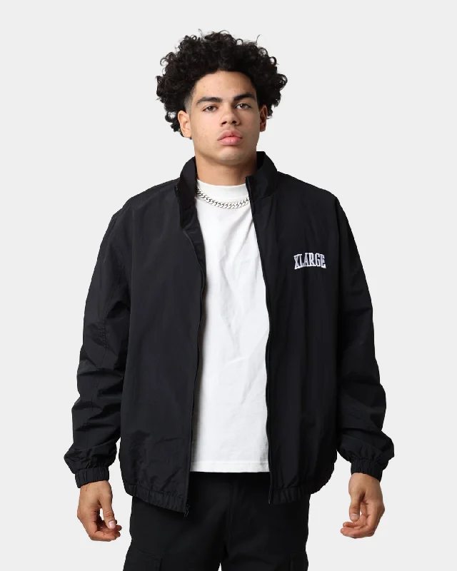XLARGE Arched Track Jacket Black Faux Fur Jacket Real Fur Jacket Shearling Jacket