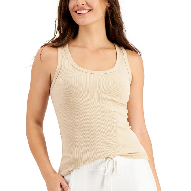 JENNI - Scoop Neck Ribbed Tank Top soft pink tank