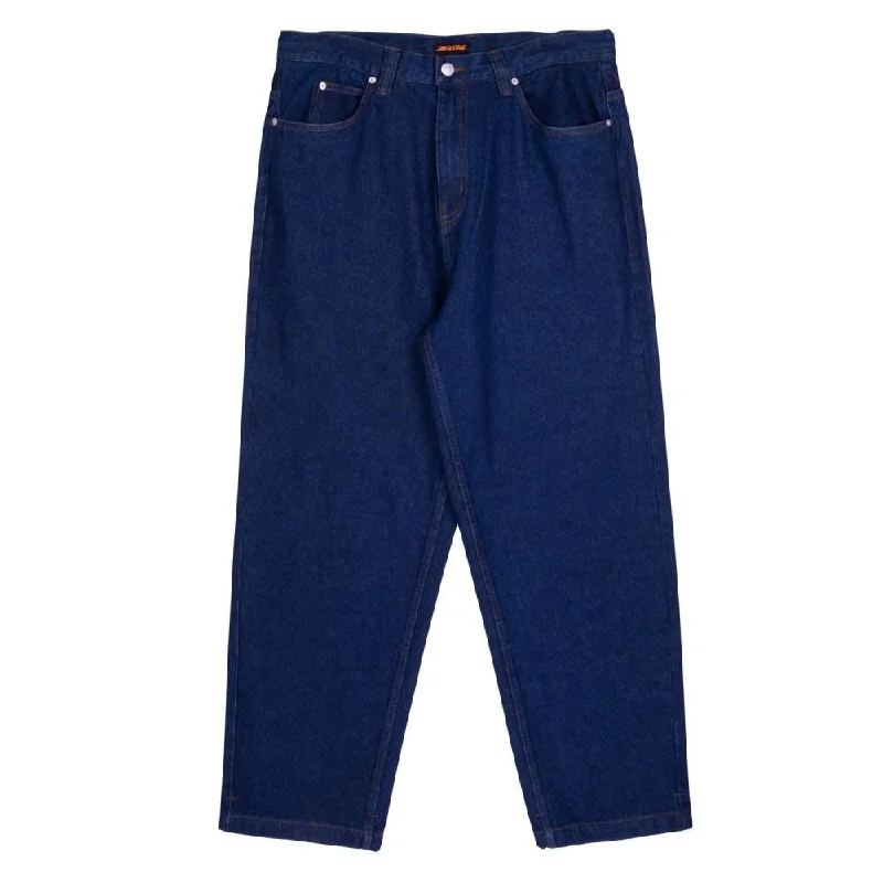 Santa Cruz Pant Big Pants - Dark Blue Chic Faux Leather Pants