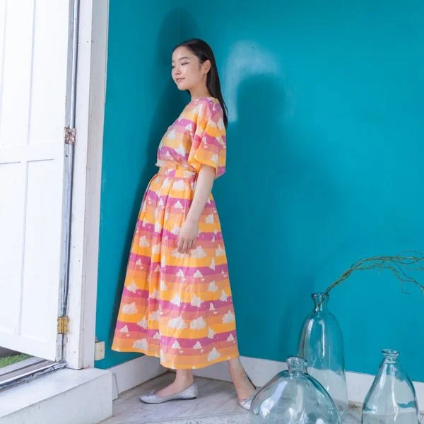 Skirt Summer Sky corduroy skirt cozy