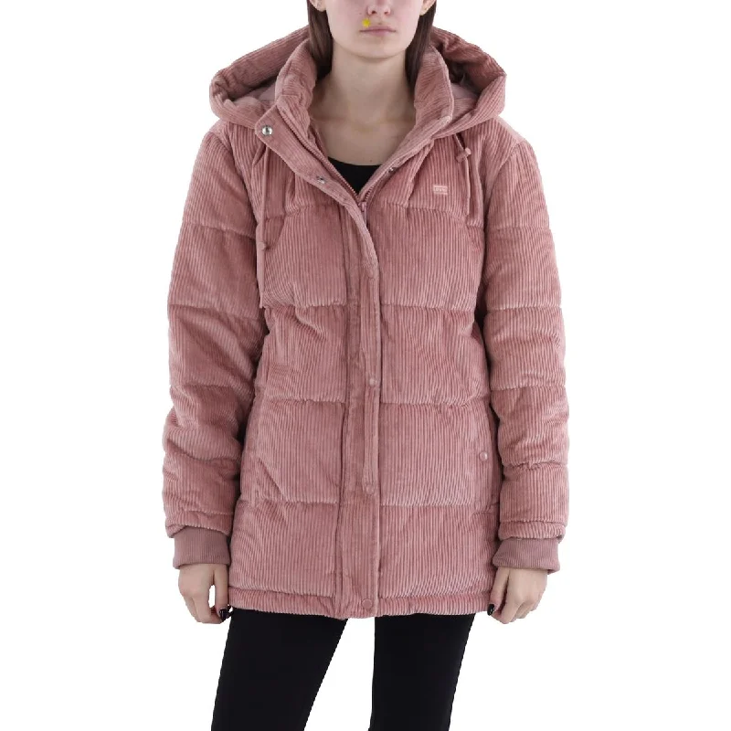 Levi Strauss & Co. Womens Corduroy Hooded Puffer Jacket Striped Jacket Polka Dot Jacket Floral Jacket