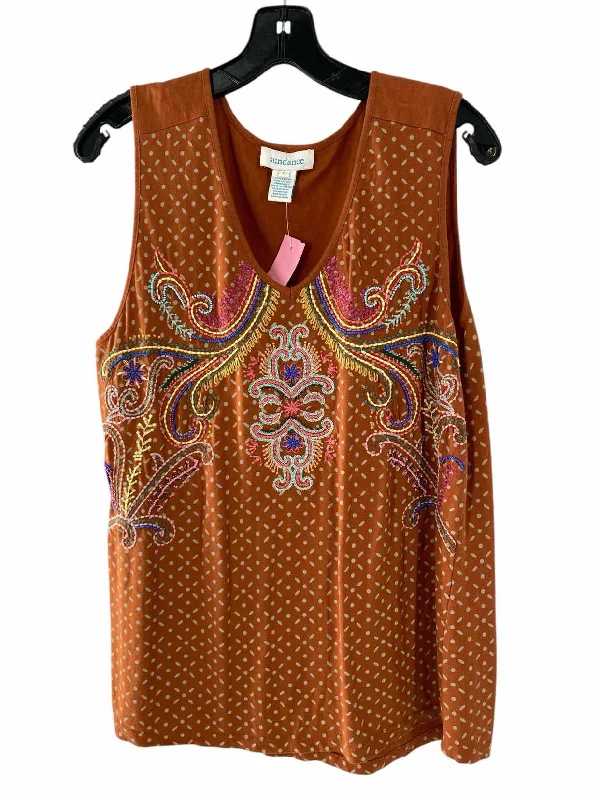 Sundance Size L Orange Multi Print Tank Top vibrant tank top